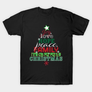 Wordy Christmas Tree T-Shirt